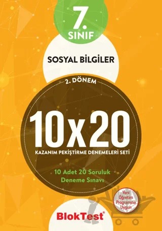 7. Sınıf Bloktest 2. Dönem Sosyal Bilgiler 10x20 Kazanım Pekiştirme Denemeleri Seti – Kolektif – Tudem Yayınları - Bayilik kitap kapağı