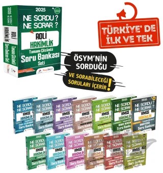2025 Hukuk Atölyesi Adli Hakimlik Ne Sordu Ne Sorar Soru Bankası Modüler Set – Mustafa Dinçdemir, Murat Soylu, Kenan Bulut, İlker Eroğlu, Devrim Toklucu, Okan Yıldırım, Ekrem Benzer – Dizgi Kitap kitap kapağı
