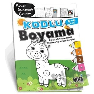 Kodlu Boyama 5-6 Yaş – Kolektif – Niha Çocuk kitap kapağı
