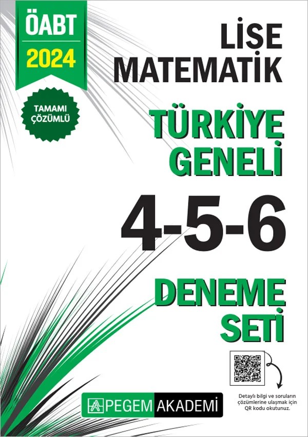2024 KPSS ÖABT Lise Matematik Tamamı Çözümlü Türkiye Geneli 4-5-6 (3'lü Deneme Seti) – 6 (3'lü Deneme Seti) – Pegem Akademi Yayıncılık kitap kapağı