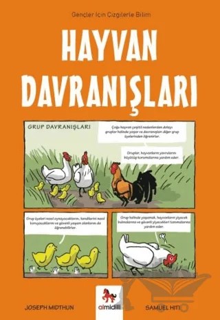 Hayvan Davranışları - Gençler İçin Çizgilerle Bilim – Joseph Midthun – Almidilli kitap kapağı