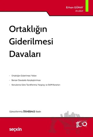 Ortaklığın Giderilmesi Davaları – Erhan Günay – Seçkin Yayıncılık kitap kapağı