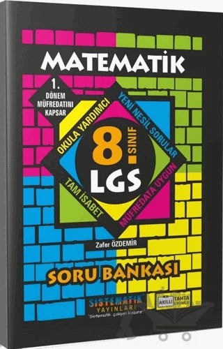 8. Sınıf LGS 1. Dönem Matematik Soru Bankası – Zafer Özdemir – Sistematik Yayınları kitap kapağı