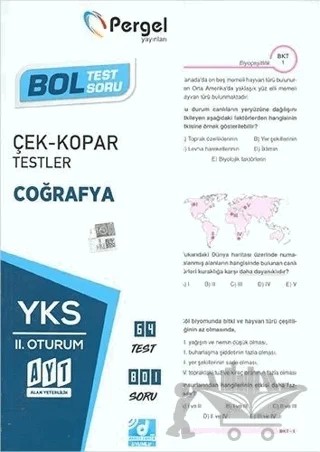 AYT İkinci Oturum Coğrafya Test – Kolektif – Pergel Yayınları kitap kapağı