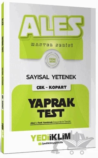 2027 ALES Master Serisi Sayısal Yetenek Çek Kopart Yaprak Test – Yediiklim Yayınları kitap kapağı