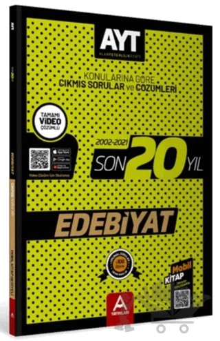 AYT Edebiyat Son 20 Yıl Soru Ve Çözümleri – Kolektif – A Yayınları kitap kapağı