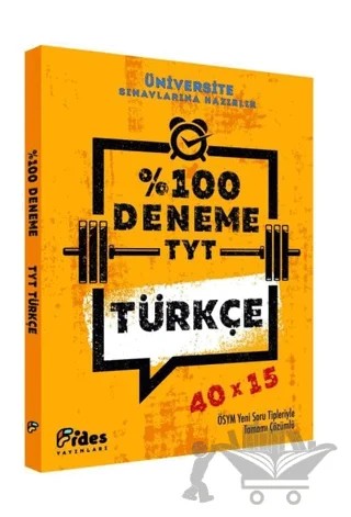 TYT Türkçe 40 x15 Yüzde Yüz Deneme – Kolektif – Fides Yayıncılık kitap kapağı