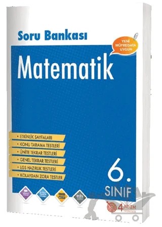 6. Sınıf Matematik Soru Bankası – Kolektif – 4 Adım Yayınları kitap kapağı
