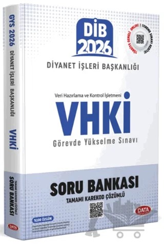 Diyanet İşleri Başkanlığı VHKİ Görevde Yükselme Sınavı Soru Bankası - Karekod Çözümlü – Kolektif – Data Yayınları kitap kapağı