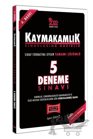 2022 Kaymakamlık Tamamı Çözümlü 5 Deneme – Kolektif – Yargı Yayınevi kitap kapağı