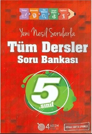 5 Sınıf Tüm Dersler Soru Bankası – Kolektif – 4 Adım Yayınları kitap kapağı