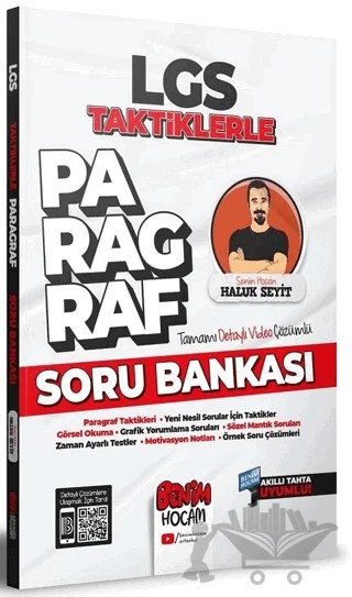 2022 LGS Taktiklerle Paragraf Tamamı Detaylı Video Çözümlü Soru Bankası – Haluk Seyit – Benim Hocam Yayınları kitap kapağı