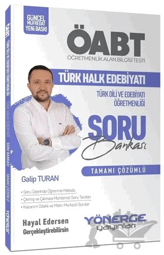 ÖABT Türk Dili ve Edebiyatı Öğretmenliği Türk Halk Edebiyatı Soru Bankası Çözümlü – Galip Turan – Yönerge Yayınları kitap kapağı