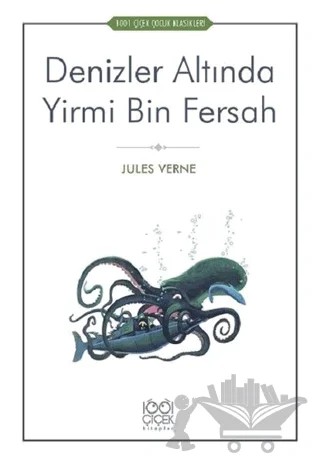 Denizler Altında Yirmi Bin Fersah – Jules Verne – 1001 Çiçek Kitaplar kitap kapağı