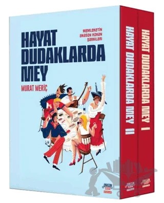 Hayat Dudaklarda Mey / Memleketin Anason Kokan Şarkıları (2 Kitap Takım Kutulu) – Murat Meriç – Overteam Yayınları kitap kapağı