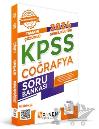 2024 KPSS Genel Kültür Tamamı Çözümlü Coğrafya Soru Bankası – Anıl Şahin – Panem Yayınları kitap kapağı