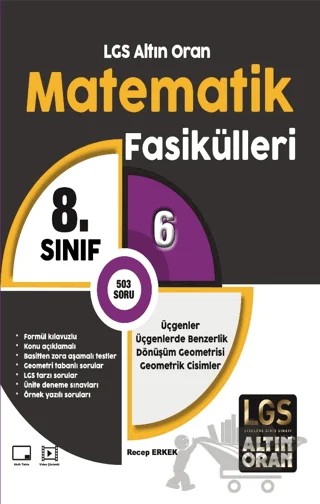 8. Sınıf LGS Altın Oran Matematik Fasikülleri – Recep Erkek – Palme Yayınları kitap kapağı