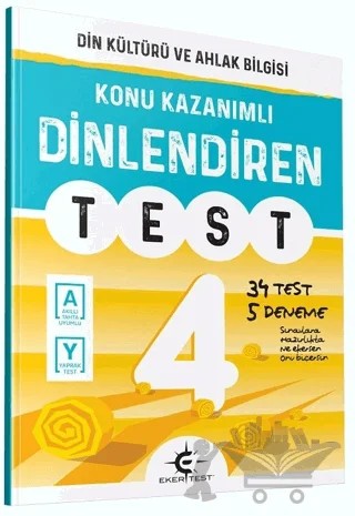 4. Sınıf Din Kültürü ve Ahlak Bilgisi Dinlendiren Test Eker – İzzet Eker – Eker Test Yayınları kitap kapağı