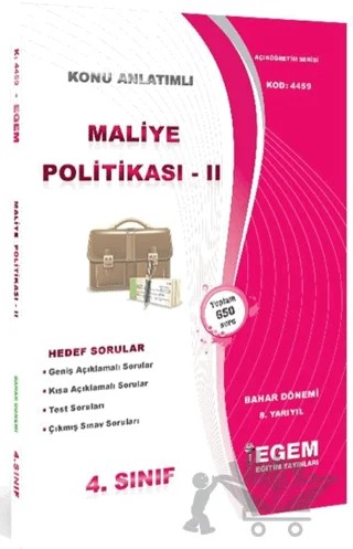 4. Sınıf 8. Yarıyıl Konu Anlatımlı Maliye Politikası 2 - Kod 4459 – Kolektif – Egem Eğitim Yayınları kitap kapağı