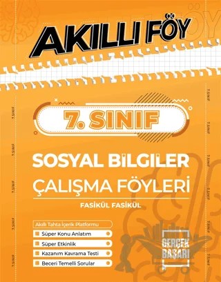 7. Sınıf Sosyal Bilgiler Akıllı Föy – Kolektif – Gerçek Başarı Yayınları kitap kapağı