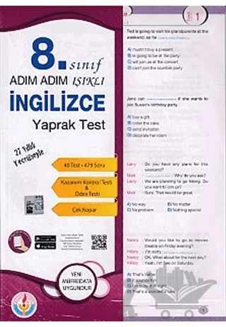 Adım Adım 8. Sınıf İngilizce Yaprak Test – Kolektif – Bilal Işıklı Yayınları kitap kapağı