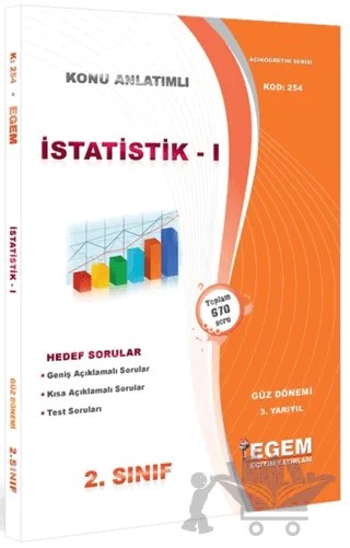 2. Sınıf 3. Yarıyıl İstatistik 1 Konu Anlatımlı Soru Bankası - Kod 254 – Kolektif – Egem Eğitim Yayınları kitap kapağı