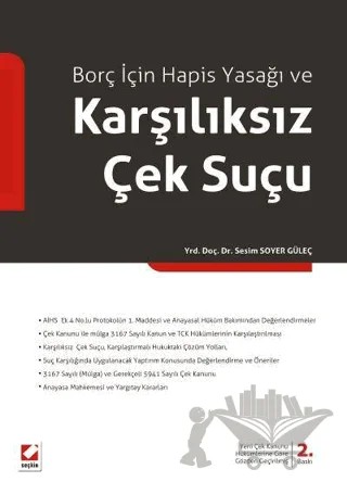 Borç İçin Hapis Yasağı ve Karşılıksız Çek Suçu – Sesim Soyer Güleç – Seçkin Yayıncılık kitap kapağı