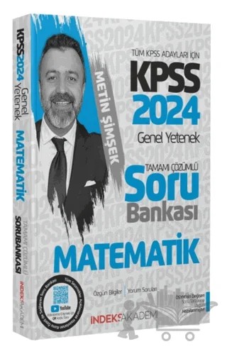 2024 KPSS Matematik Soru Bankası Çözümlü – Metin Şimşek – İndeks Akademi Yayıncılık kitap kapağı