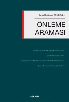 Önleme Araması – İsmail Doğukan Bölükoğlu – Seçkin Yayıncılık kitap kapağı