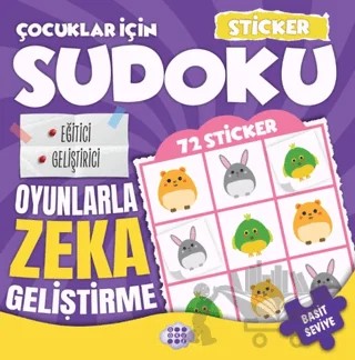 Çocuklar için Sudoku - Sticker Hediyeli Basit Seviye 2 – Kolektif – Dokuz Çocuk kitap kapağı