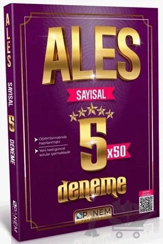 ALES Tamamı Çözümlü Sayısal 5x50 Deneme – Kolektif – Panem Yayınları kitap kapağı
