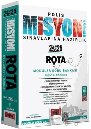 2025 Polis Misyon Sınavlarına Hazırlık Diplomat Serisi Rota Modüler Soru Bankası – İrfan Ziya İbrahimgil – Yargı Yayınevi kitap kapağı