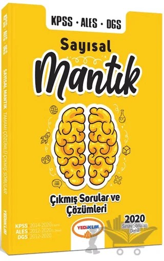KPSS ALES DGS Sayısal Mantık Çıkmış Sorular ve Çözümleri – Kolektif – Yediiklim Yayınları kitap kapağı