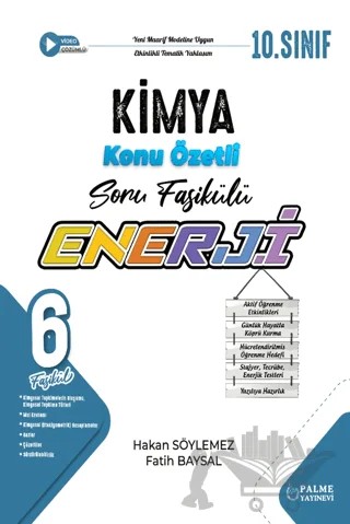 10. Sınıf Enerji Kimya Konu Özetli Soru Fasikülleri (6 Fasikül) – Hakan Söylemez, Fatih Baysal – Palme Yayınları kitap kapağı