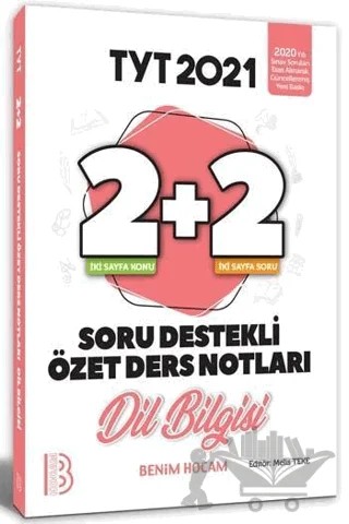 YKS TYT Dil Bilgisi Soru Destekli Özet Ders Notları – Melis Teke – Benim Hocam Yayınları kitap kapağı