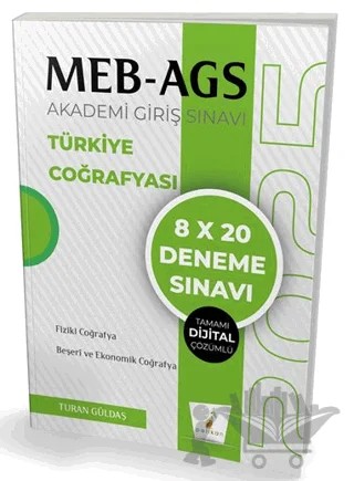 MEB - AGS Hazırlık Türkiye Coğrafyası 8x20 Tamamı Dijital Çözümlü Deneme Sınavı – Turan Güldaş – Pelikan Tıp Teknik Yayıncılık kitap kapağı