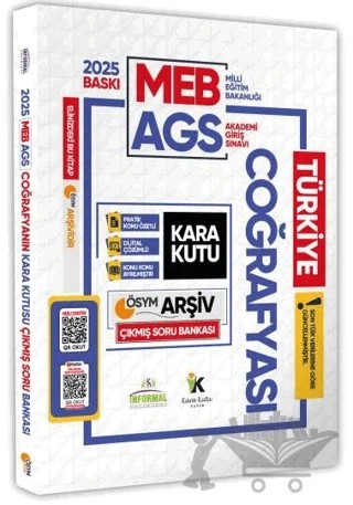 2025 MEB-AGS Coğrafya'nın Kara Kutusu ÖSYM Çıkmış Soru Havuzu Bankası Konu Özetli Video/PDF Çözümlü – Kolektif – Karakutu Yayın kitap kapağı