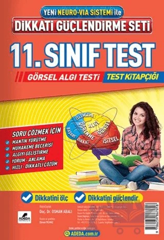 11. Sınıf Dikkati Güçlendirme Seti Test – Osman Abalı – Adeda Yayınları kitap kapağı