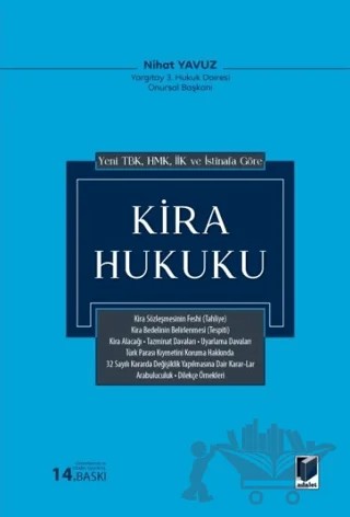 Kira Hukuku – Nihat Yavuz – Adalet Yayınevi kitap kapağı