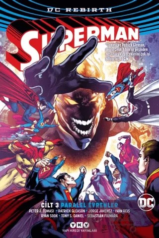 Superman Cilt 3 - Paralel Evrenler (Rebirth) – Patrick Gleason, Peter J. Tomasi – Yapı Kredi Yayınları kitap kapağı