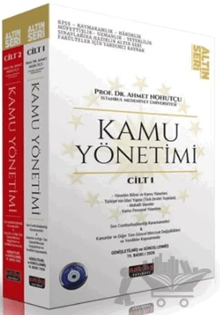 Kamu Yönetimi Konu Anlatımı Altın Seri – Ahmet Nohutçu – Savaş Yayınevi kitap kapağı