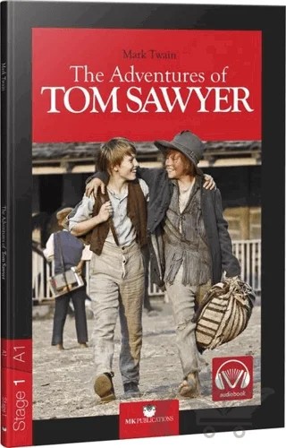 The Adventures of Tom Sawyer - Stage 1 - İngilizce Hikaye – Mark Twaın – MK Publications kitap kapağı