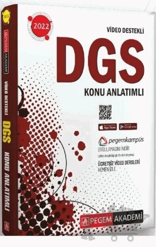 2022 DGS Video Destekli Konu Anlatımlı – Kolektif – Pegem Akademi Yayıncılık kitap kapağı