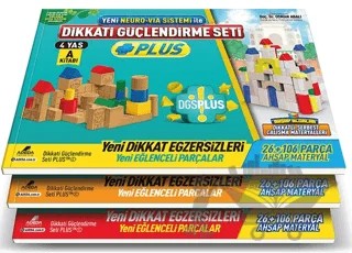 Dikkati Güçlendirme Seti Plus (3 Kitap Materyalsiz - 4 Yaş) – Osman Abalı – Adeda Yayınları kitap kapağı