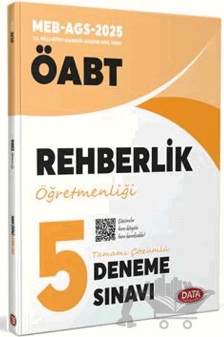 ÖABT 2025 Rehberlik Öğretmenliği Tamamı Çözümlü 5 Deneme Sınavı – Kolektif – Data Yayınları kitap kapağı