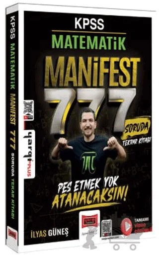 KPSS Matematik Manifest Serisi 777 Soruda Tamamı Video Çözümlü Tekrar Kitabı – İlyas Güneş – Yargı Yayınevi kitap kapağı
