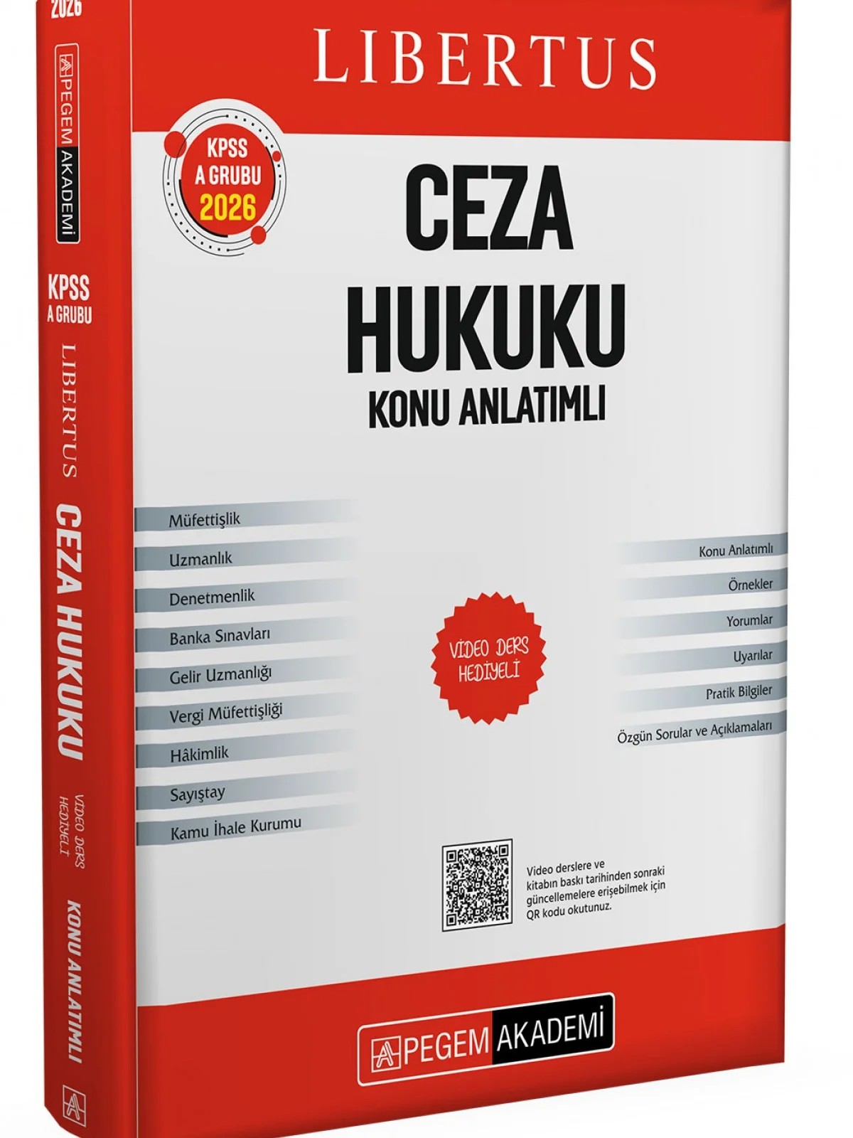 KPSS A Grubu Libertus Ceza Hukuku Konu Anlatımlı – Kitap İçerisinde Aktivasyon Kodu İle Aktif Edilen Video Ders İçerikleri İle – Pegem Akademi Yayıncılık kitap kapağı