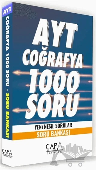 AYT Coğrafya 1000 Soru Yeni Nesil Sorular - Soru Bankası – Kolektif – Çapa Yayınları kitap kapağı