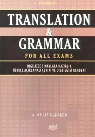 TRANSLATION&GRAMMAR for All Exams – A. Nejat Alperen – Nobel Yayın kitap kapağı