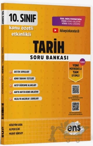 10. Sınıf Tarih Etkinlikli Soru Bankası – Kolektif – ENS Yayınları kitap kapağı